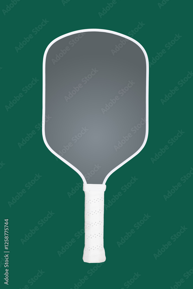 Mockup of a gradient gray pickleball racket.
