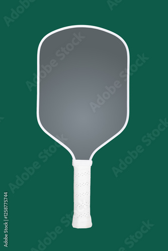 Obraz na płótnie Mockup of a gradient gray pickleball racket. w salonie