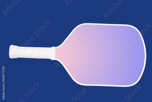 Obraz na płótnie ..White Pickleball racket on a blue background. w salonie