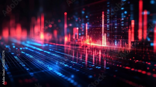 An intriguing view of a data network bathed in bright energy colors portrays the connectivity and vitality of information in today's digital world.