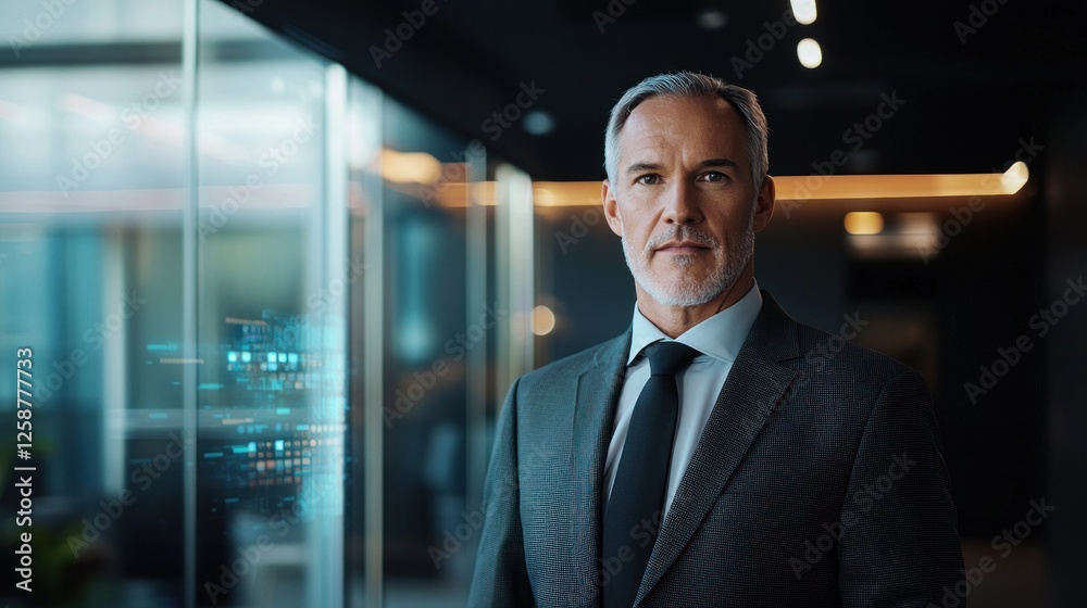 Fototapeta premium Confident Businessman in Modern Office