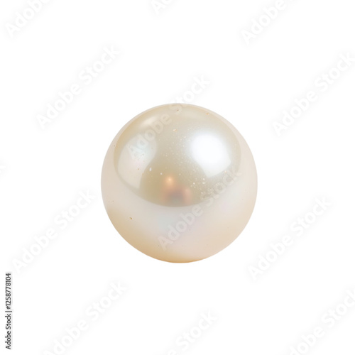 Close-up image of a single, lustrous pearl against a cutout background.