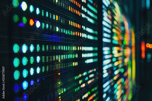 Display of stock market LED Business finance background stock exchange data graph on monitor, stock market exchange chart graph.