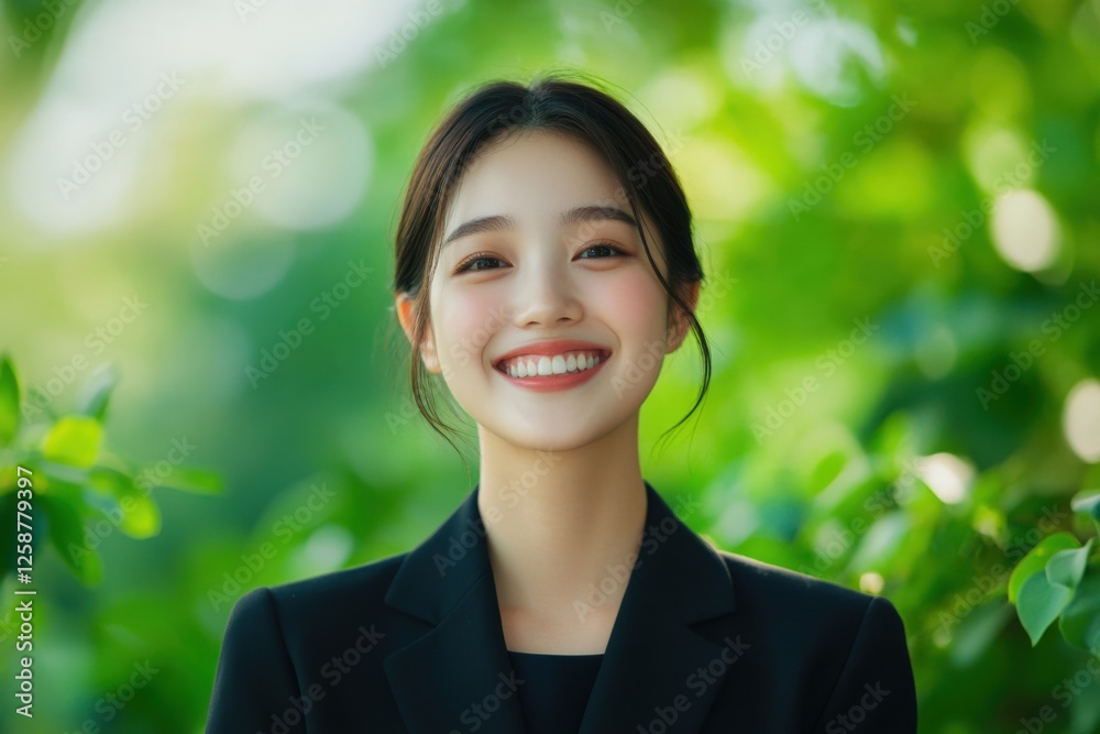 Portrait of Smiling Asian Woman in Business Attire Portrait of Smiling Asian Woman in Business Attire
