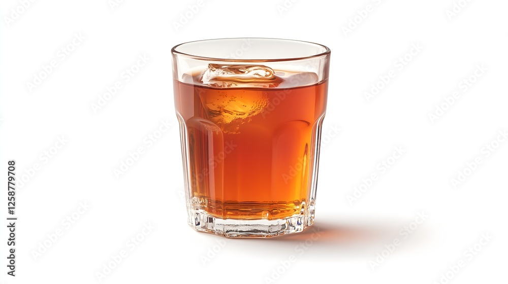 Front View of Glass of Juice on Pure White Background Front View of Glass of Juice on Pure White Background