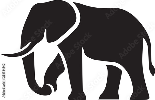 Photography elephant silhouette vector illustration