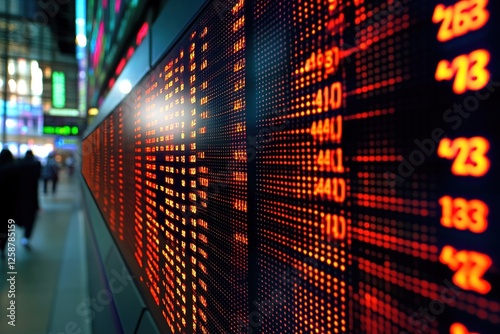 Seamless looping animation of stock market trend.