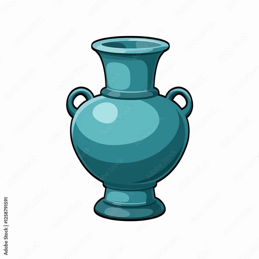 An ornate image of a teal vase with a matte finish. The background is a soft white color, adding depth and contrast. An ornate image of a teal vase with a matte finish. The background is a soft white color, adding depth and contrast.