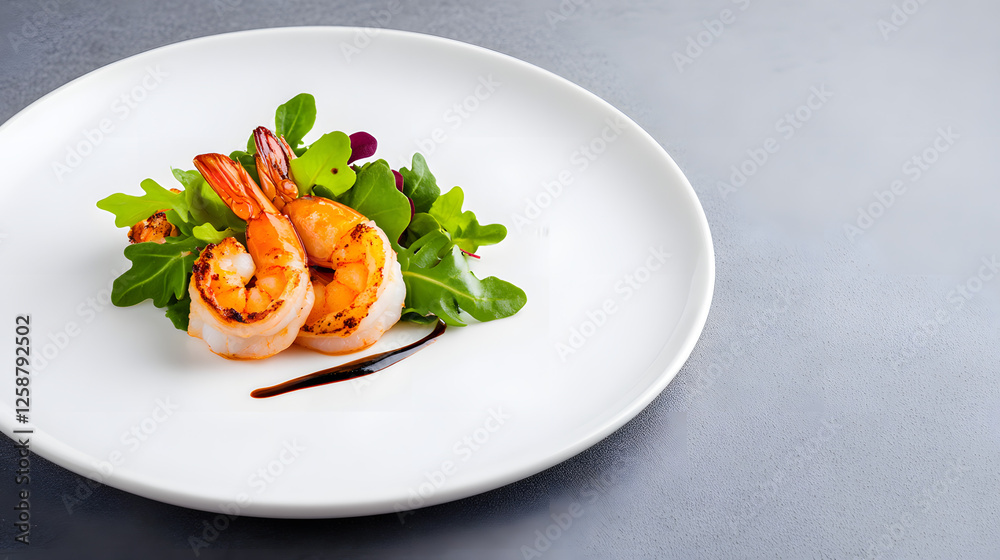 Hyper-realistic shrimp dish from an ultra-high-end restaurant, showcasing fine dining and exquisite presentation.
Hyper-realistic shrimp dish from an ultra-high-end restaurant, showcasing fine dining and exquisite presentation.