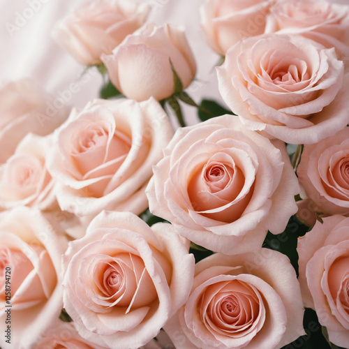 soft pink roses with delica...