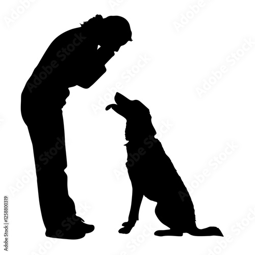 Dog licking owner's face, affectionate reunion, silhouette of pet, owner, love, joyful greeting, canine interaction, emotional bond, family connection, pet behavior, loyalty, bond of affection, love c