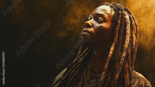 African Woman with Ultra-Detailed Dreadlocks