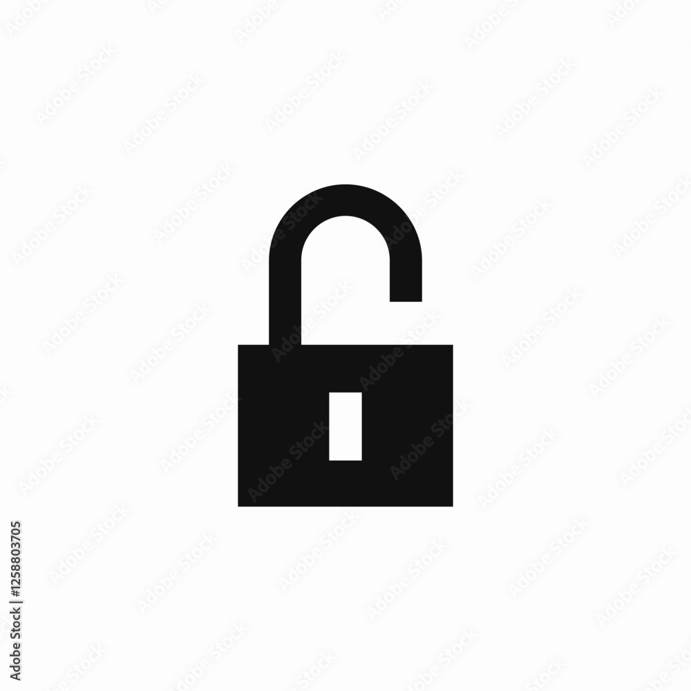 unlock system icon sign vector unlock system icon sign vector