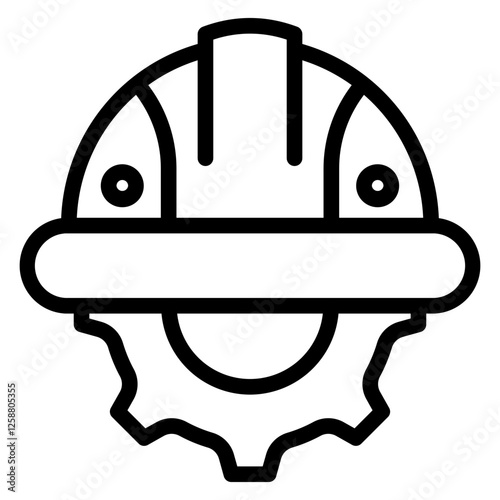 Construction Helmet line icon