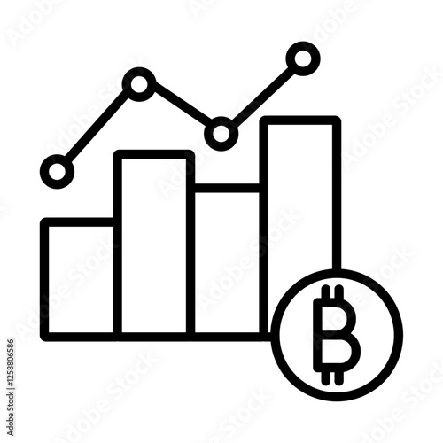 Bitcoin Evolution icon Outline vector symbol sign