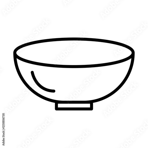 Bowl icon Outline vector symbol sign