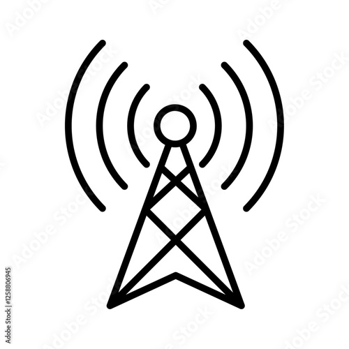 Broadcast Icon Outline vector symbol sign