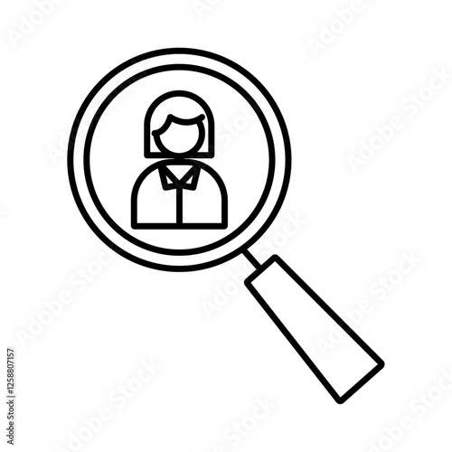 Candidate icon Outline vector symbol sign