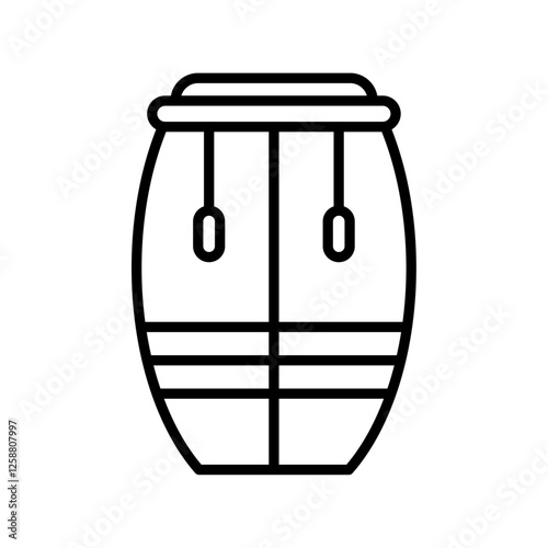Conga drum icon Outline vector symbol sign