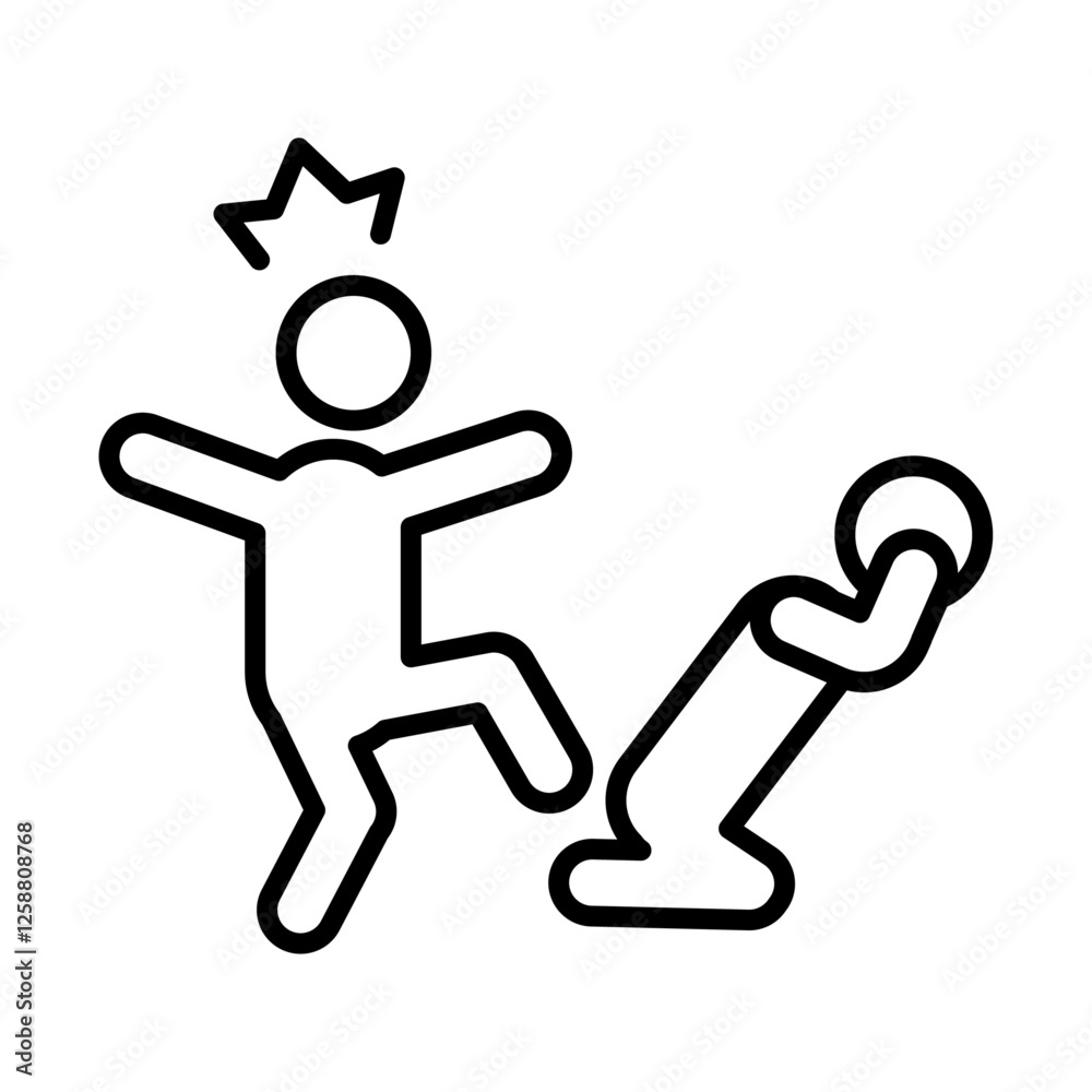 Domestic violence icon Outline vector symbol sign Domestic violence icon Outline vector symbol sign