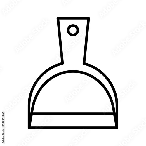 Dustpan icon Outline vector symbol sign