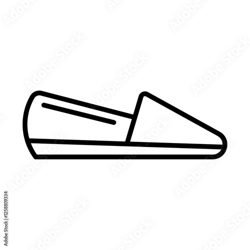 Espadrille icon Outline vector symbol sign