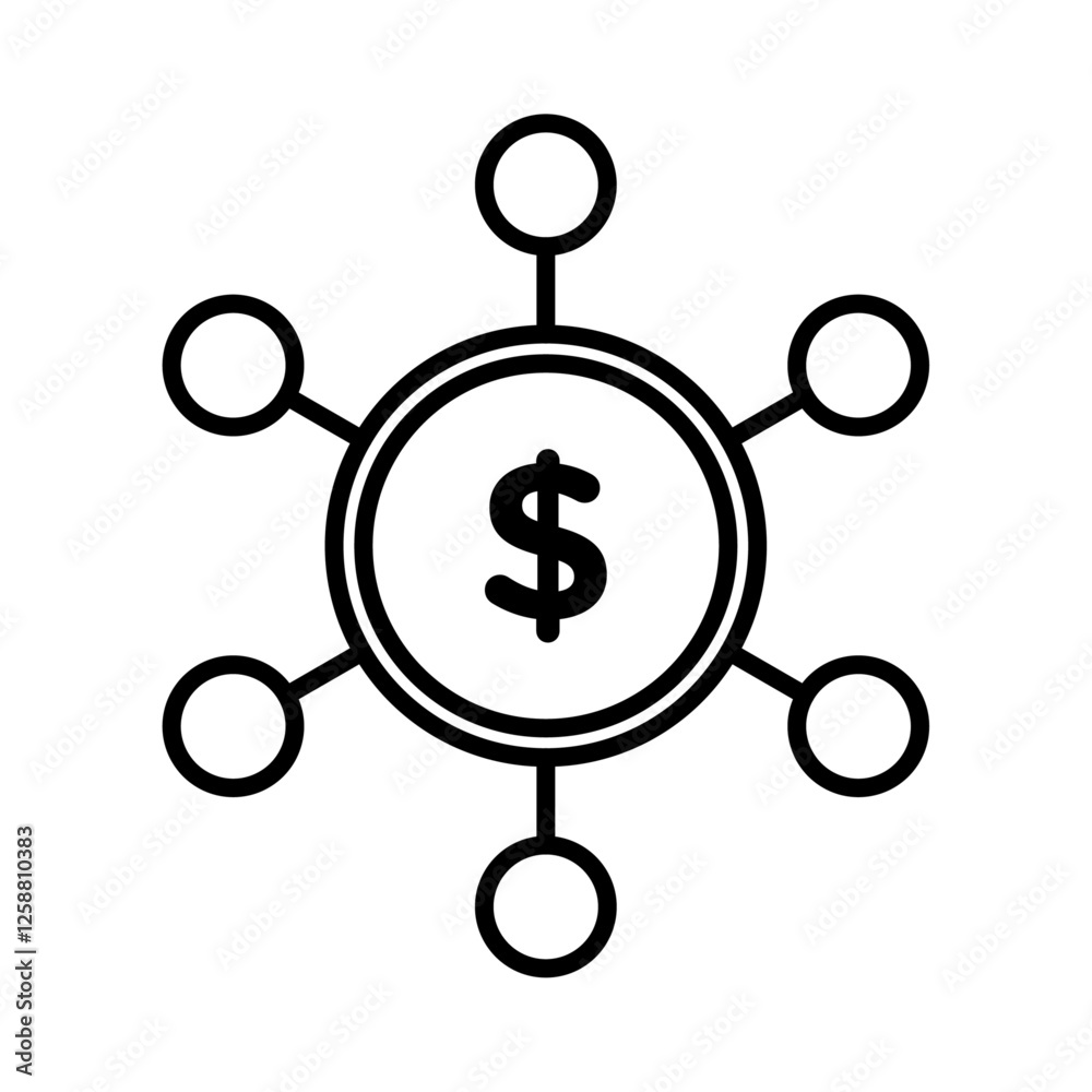 hedge fund icon Outline vector symbol sign hedge fund icon Outline vector symbol sign