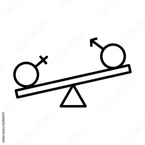 Hormone imbalance icon Outline vector symbol sign