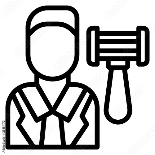 Judge line icon