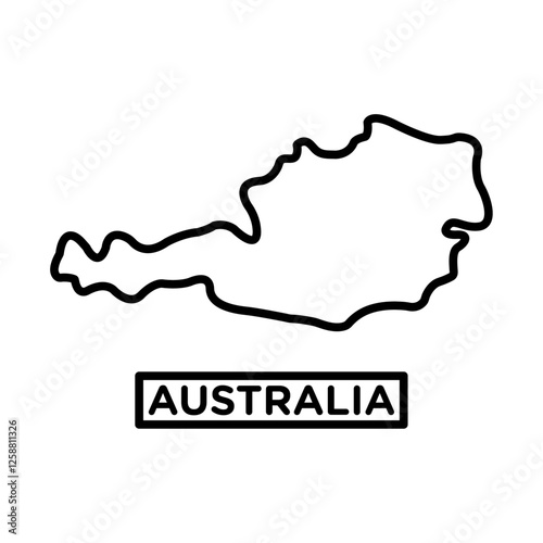 map of Austria icon Outline vector symbol sign