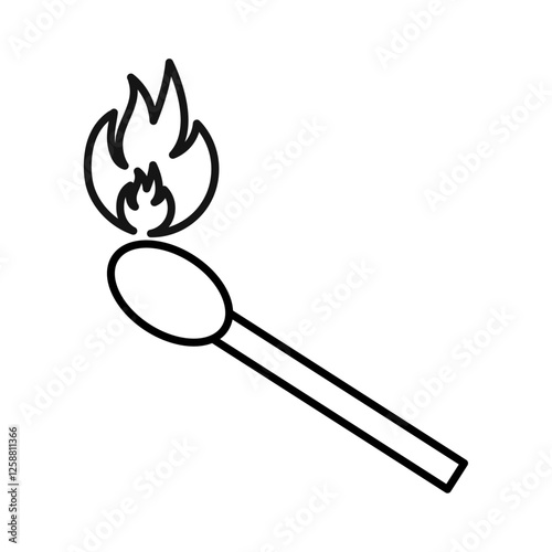 Matches icon Outline vector symbol sign