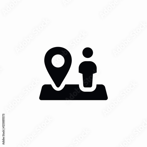 business location icon sign vector