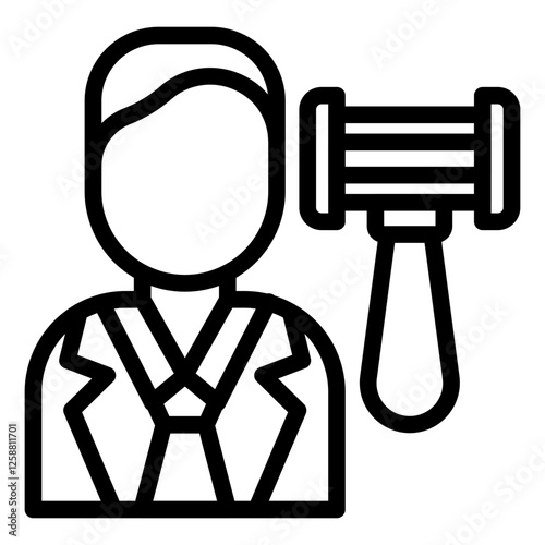 Public Defender line icon