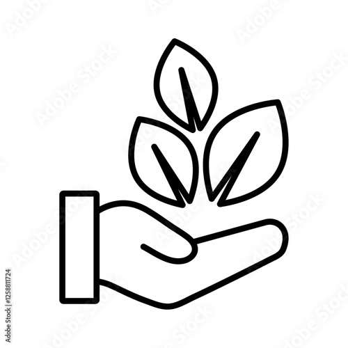 Natural resources icon Outline vector symbol sign