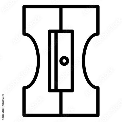 Pencil sharpener icon Outline vector symbol sign