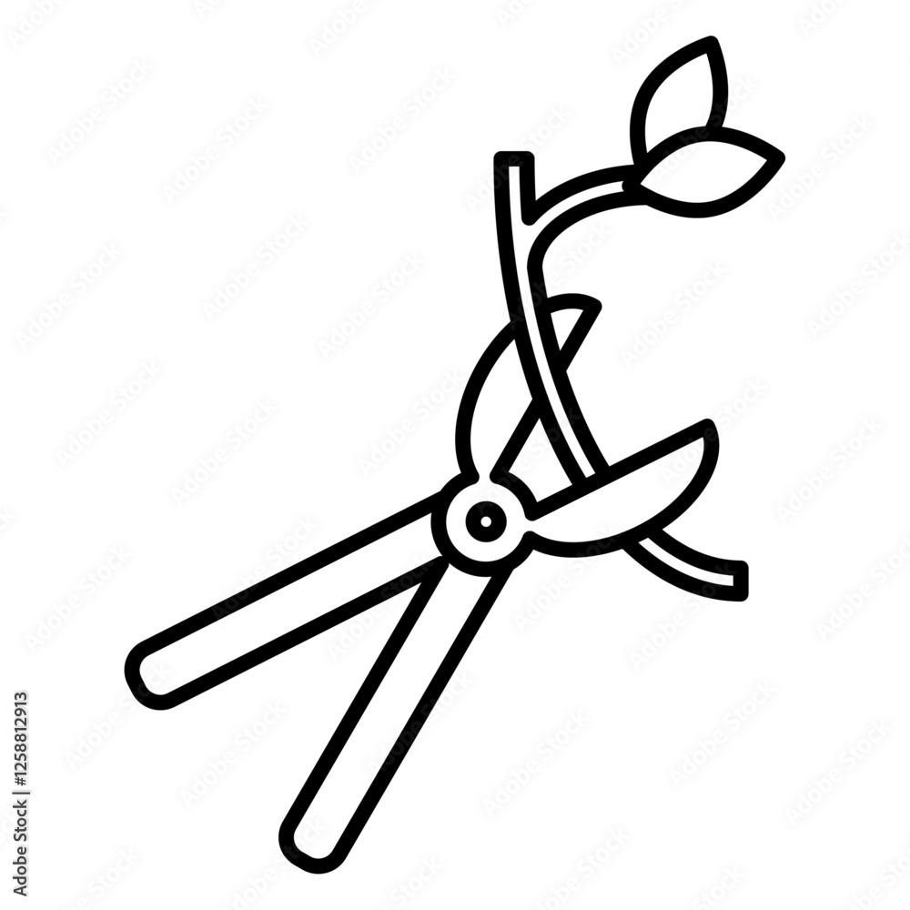 Pruning icon Outline vector symbol sign Pruning icon Outline vector symbol sign
