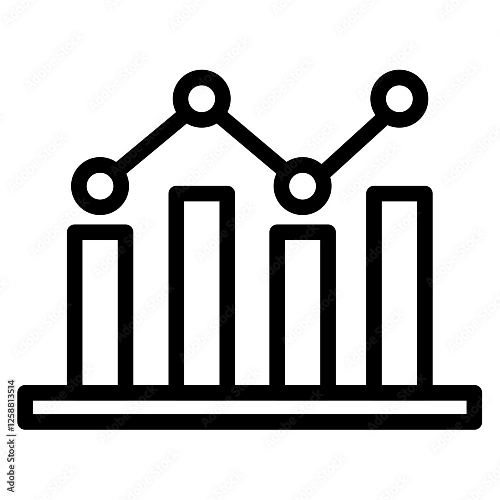 Analysis line icon Analysis line icon