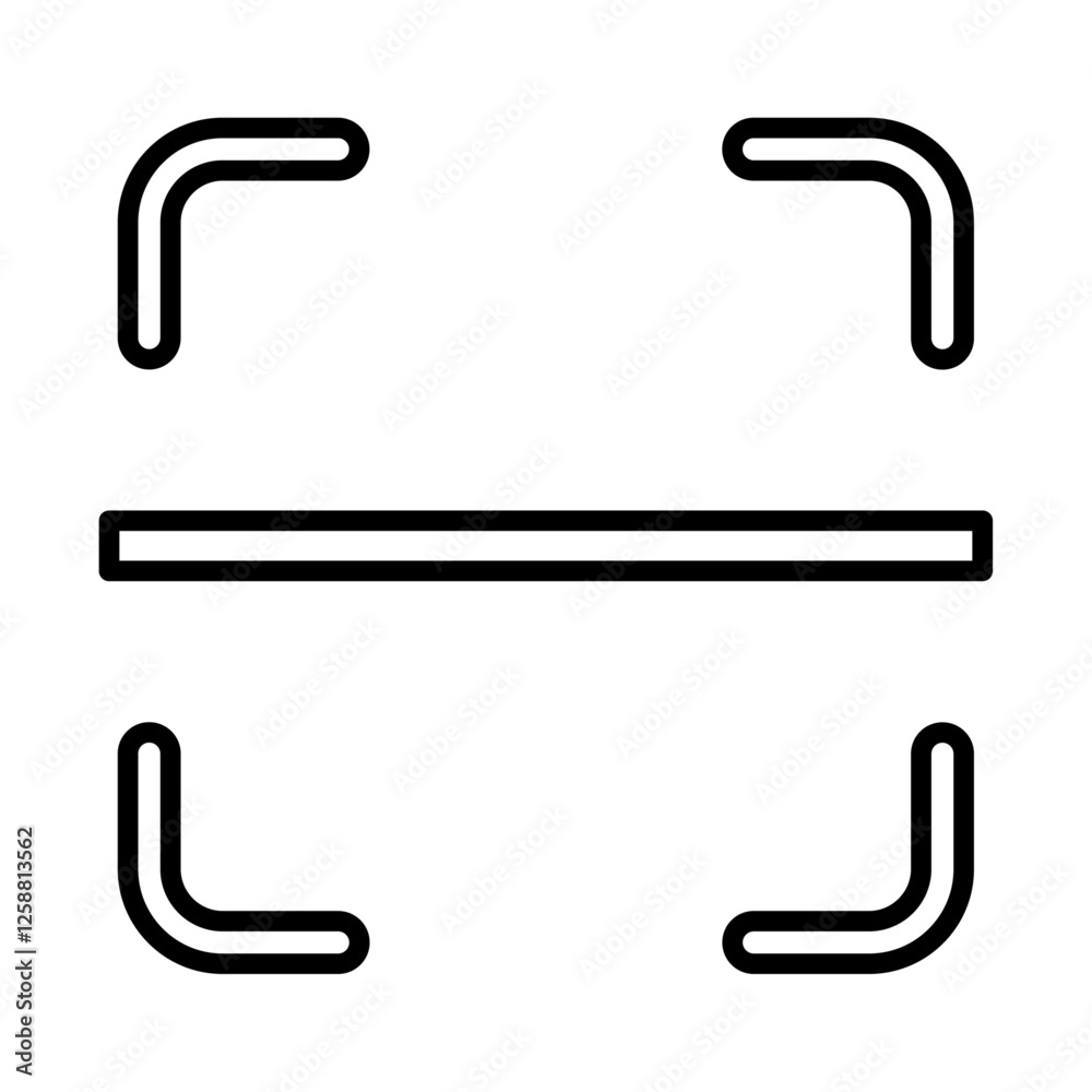 scan button icon Outline vector symbol sign scan button icon Outline vector symbol sign