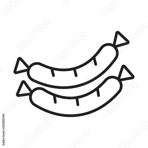 sausages icon Outline vector symbol sign