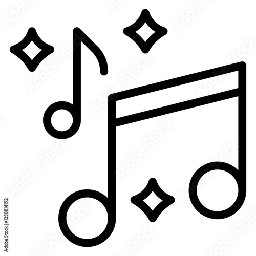 Music line icon