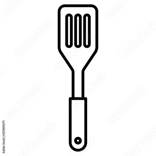 spatula icon Outline vector symbol sign