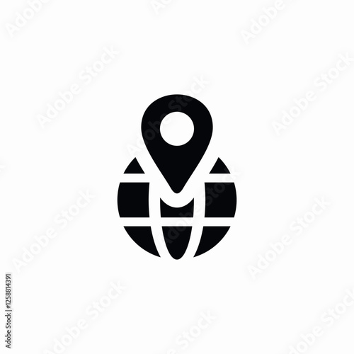 global location icon sign vector