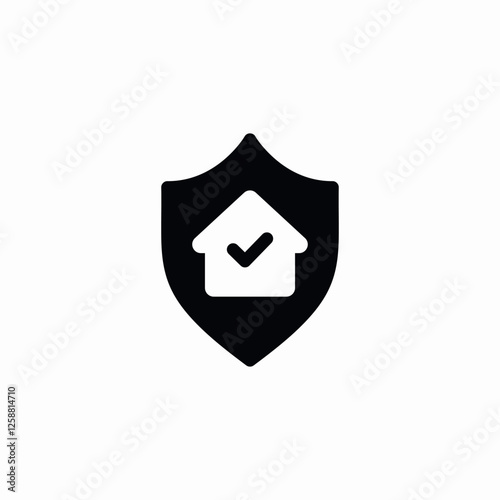 home insurance set icon sign vector