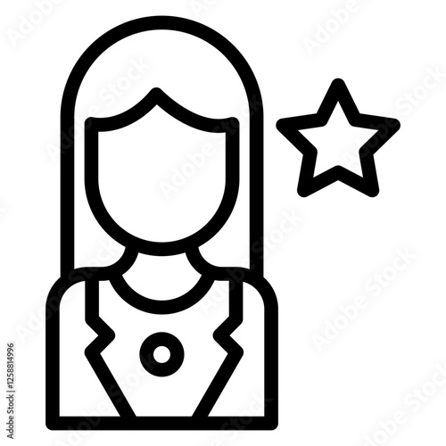 Actress line icon