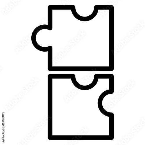 Puzzle line icon