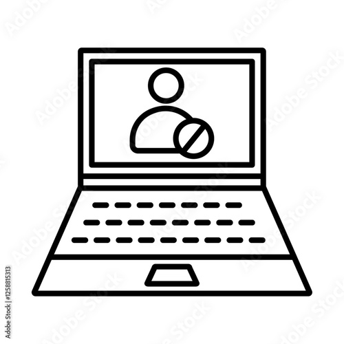 Unauthorized Access icon Outline vector symbol sign