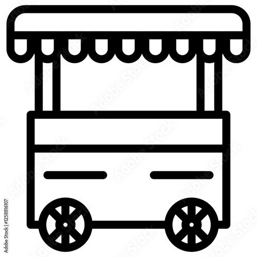 Food Cart line icon