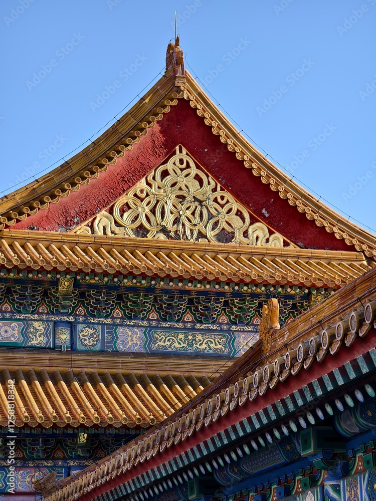 Architectural details of the Forbidden City in Beijing, China Architectural details of the Forbidden City in Beijing, China