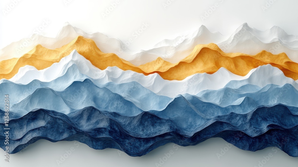 Obraz premium Abstract Paper Mountains in Soft Colors for Artistic Background