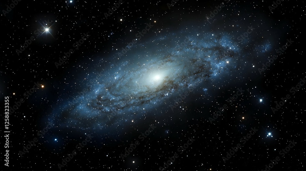 Fototapeta premium Spiral Galaxy In Deep Space